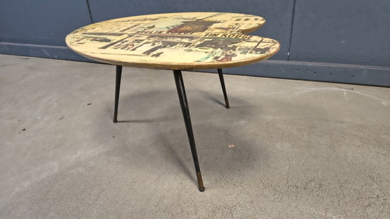 Mid Century Italian Coffee Table, 1950s – Metal, Wood (photo 5 of 9)