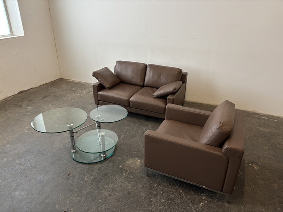 Image 1 of Rolf Benz EGO Ledergruppe Couch Sessel 