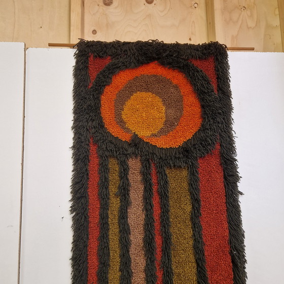 Image 1 of Arazzo da parete in lana vintage anni '70 Smyrna Arazzo da parete anni '70