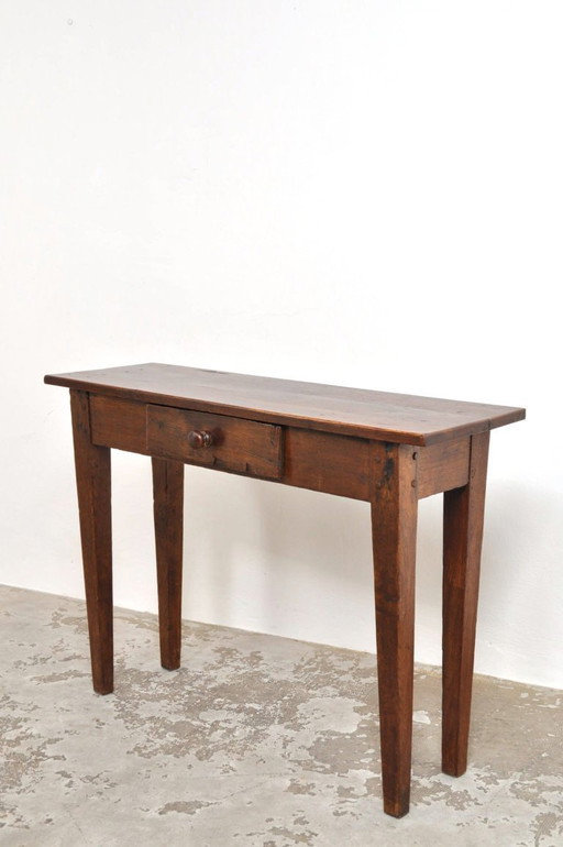 Antique oak side table, 1870s