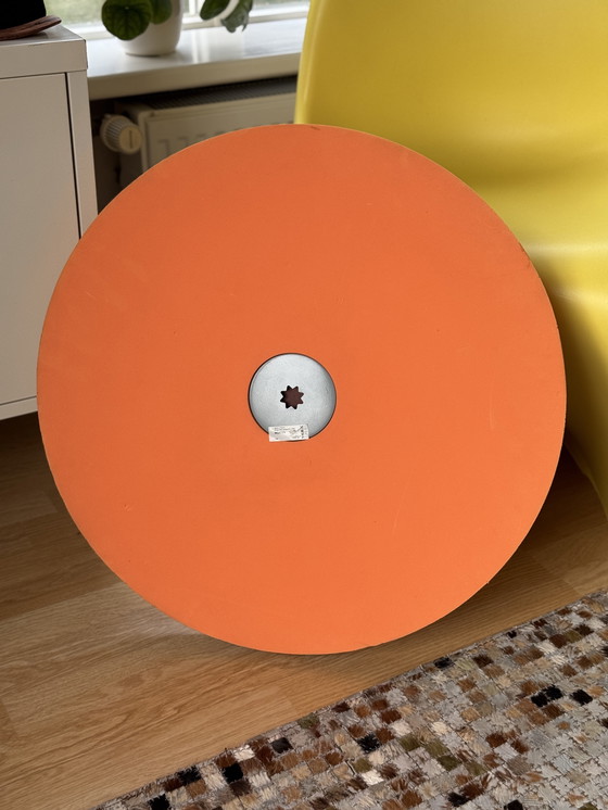 Image 1 of Vintage IKEA Horten spiegel oranje blauw - Space Age design - 60 cm - jaren 90