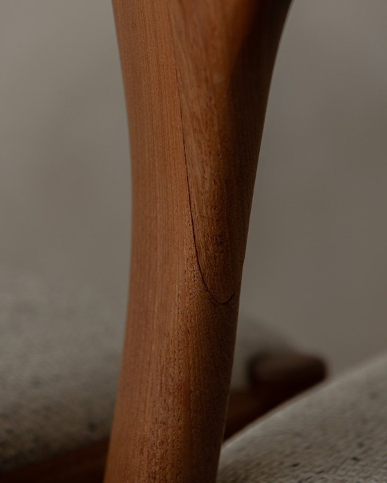 Image 1 of Vintage Danish Teak Dining Chairs (Pair) | Model Morten by Niels Koefoed for Koefoed’s Hornslet | Original Upholstery