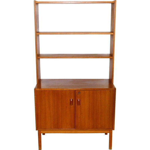 Bibliothèque vintage avec commode en hêtre, Suède 1960