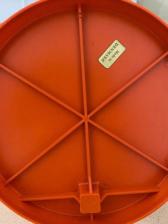 Image 1 of Termotex space age orange mirror, a modern mirror made by Termotex in Denmark from the 70s