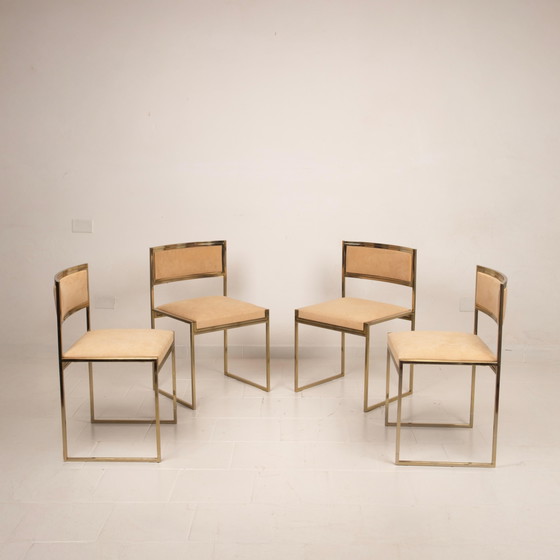 Sedie SQ-AL di Willy Rizzo per Maison Willy Rizzo – Versione Ottone 1970 – Sedie da pranzo (photo 8 of 27)