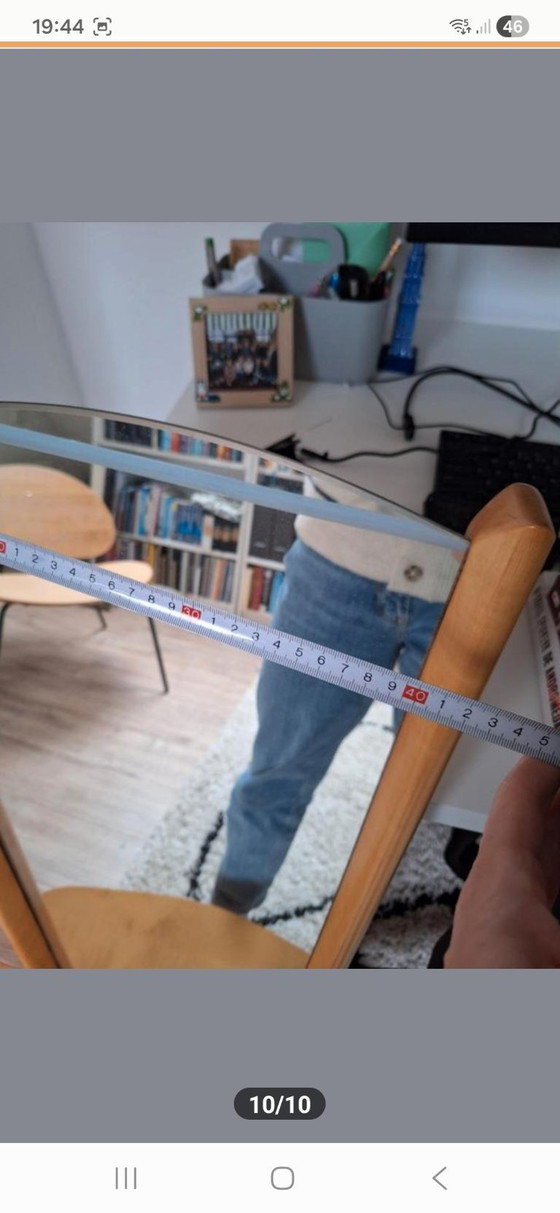 Image 1 of Vintage houten kaptafel met spiegel 