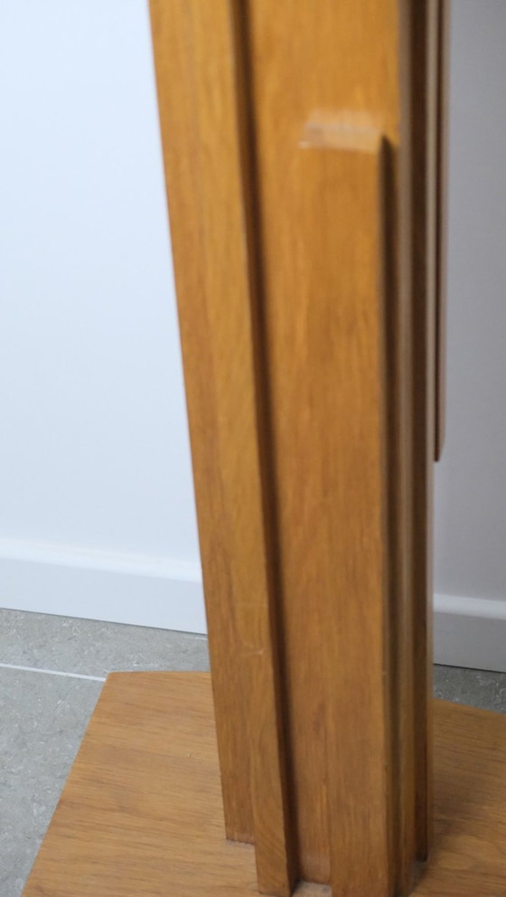 Art Deco Style Oak Side Table – Plant table, Wood (photo 5 of 5)