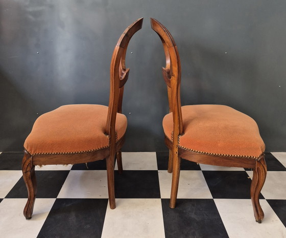Image 1 of Paar niedrige Sessel im Louis-Philippe-Stil in sehr gutem Zustand