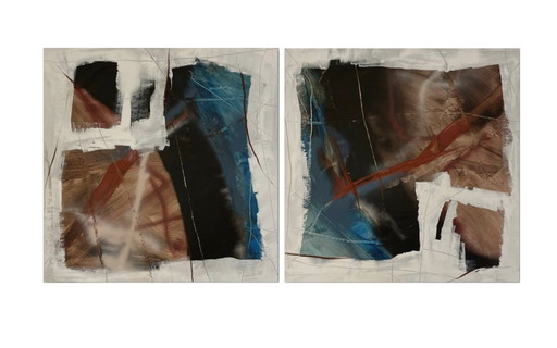 Painting - Quadrivium 1125 Dyptique - Masaki Kazushi - Abstract Expressionism - 2023