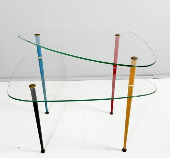 Image 1 of Side table by Edoardo Paoli, model: Arlecchino for Vitrex, Milan/Italy, 1950s