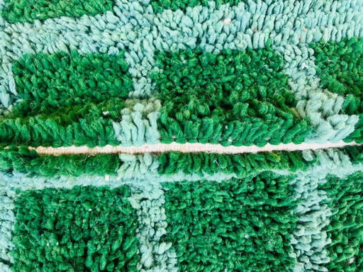 Tapis vert marocain en laine naturelle 250cmx200cm