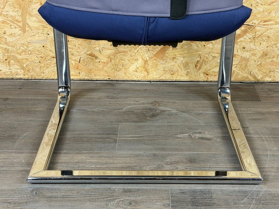 Image 1 of 1990s Vitra Figura Freischwinger Design Mario Bellini Objekt X Metall & Stoff