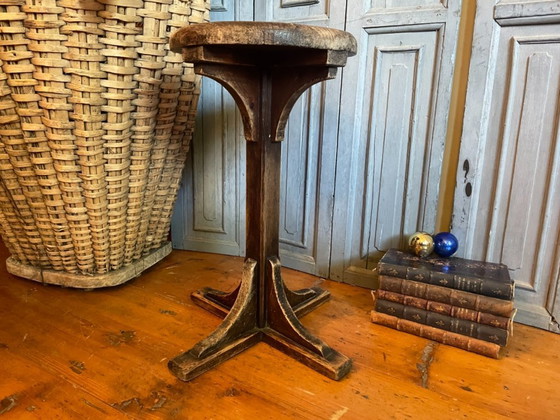 Image 1 of Factory Stool Chair Side Table French 1920s-30s