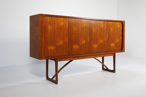 Teakhouten highboard van Sofus Jørgensen, Denemarken 1960