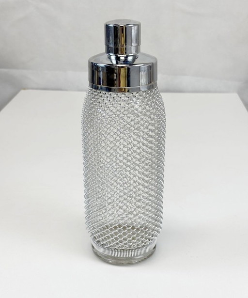 Shaker à cocktail en verre et métal