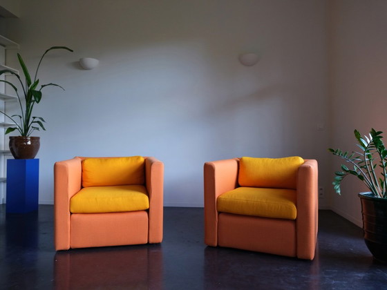 2x HAY Hackney Single Armchair – Orange/Yellow 🧡💛 – Textile (photo 7 of 8)