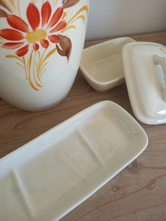 Image 1 of Vintage washbasin set 1960s Boch