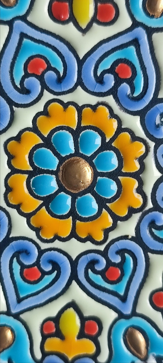 Image 1 of ARTECER Cuerda Seca wall decoration, 18 carat gold
