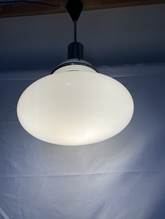 Image 1 of Vintage Leclair & Schäfer hanglamp wit opaline