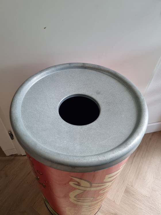 Image 1 of Vintage trash can table umbrella stand Coca Cola