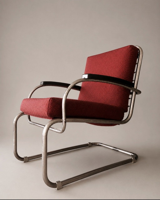Zeldzame Gispen fauteuil VI-A-138 uit 1931