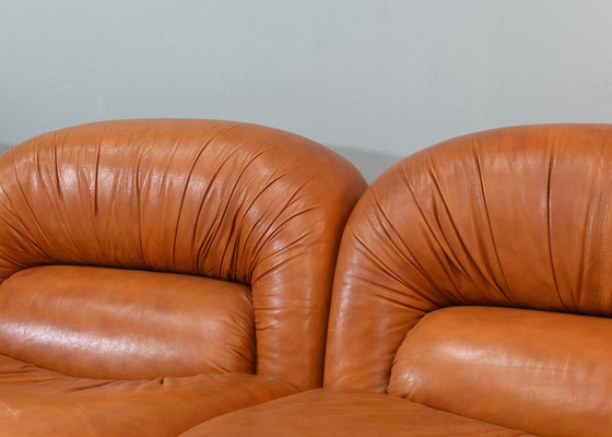 Canapé d'angle Rossi di Albizzate en cuir cognac, Italie – années 1970 – Canapés modulables, Leather (photo 13 of 18)