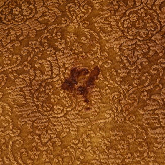 Image 1 of Bank en fauteuil in rococostijl — Pluche bekleding — 20e eeuw — Romantische salonset