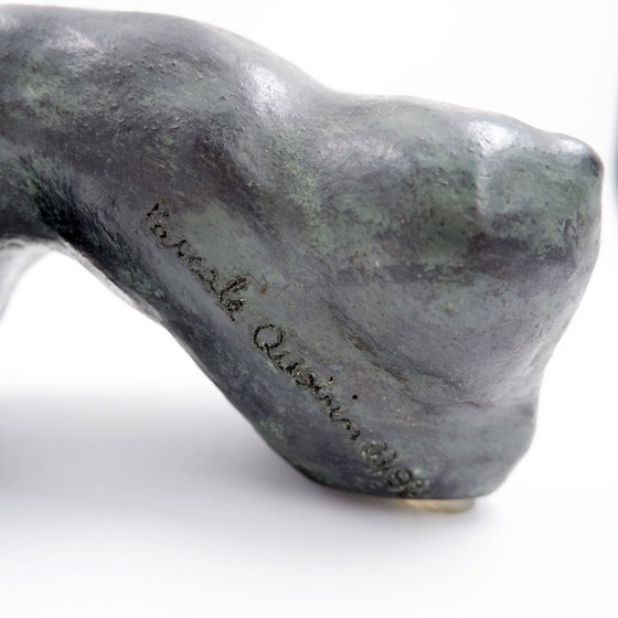 Image 1 of Scultura di nudo in bronzo e terracotta - Pascale Quoirin - XX secolo