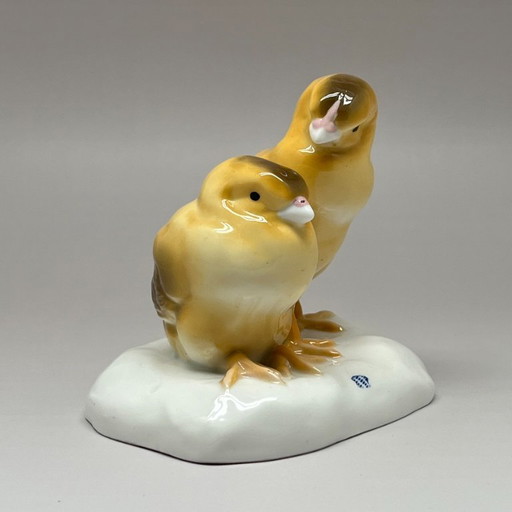 Nymphenburg Porzellan Figurengruppe „Zwei Küken“ Modell 294 – Anna Soennecken-Beckmann