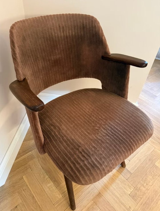 Sedie Vintage Pastoe FT30 – Cees Braakman – Sedie da pranzo, Cotone (photo 4 of 9)