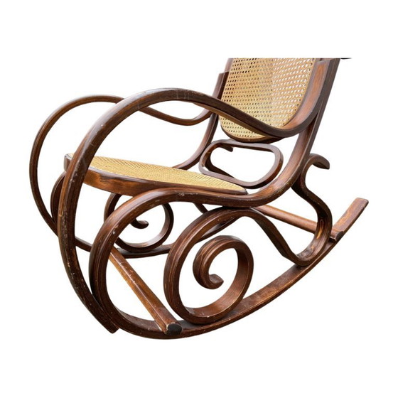 Image 1 of Fauteuil à bascule vintage - style Thonet