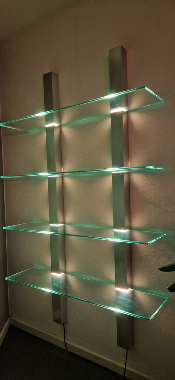 Image 1 of Glass display shelves with lighting