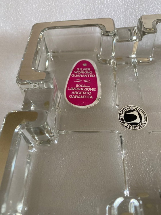 Cenicero original Walther-Glas y plata – Accesorios de mesa, Vidrio (photo 2 of 7)