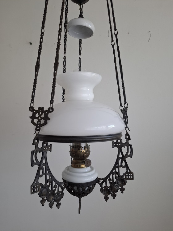 Image 1 of Lampada a olio antica sospesa