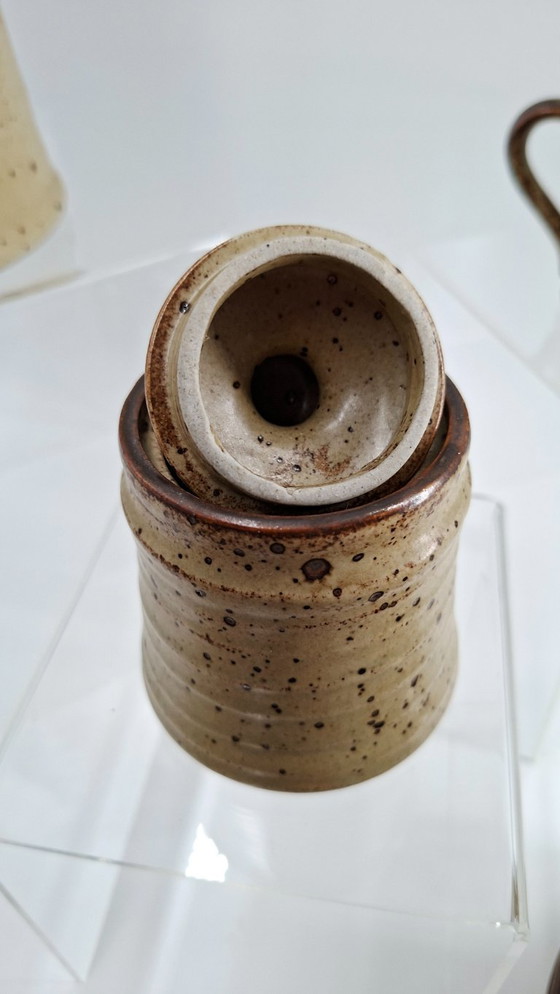 Image 1 of Service à café vintage complet en grès rocaille modèle "Japon"