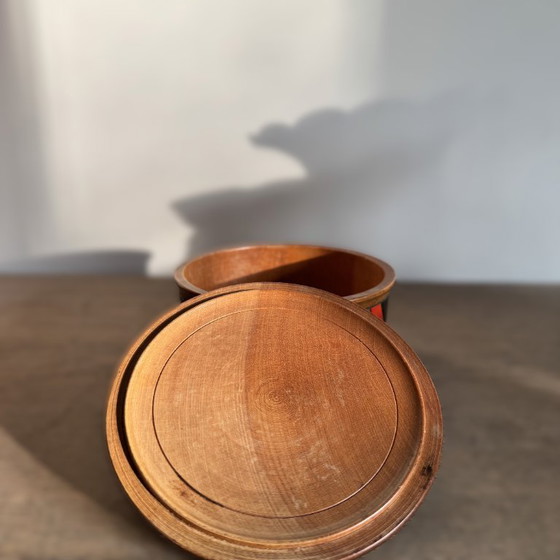 Image 1 of Authentic Amsterdam School lidded box – Pyrography – ca. 1920