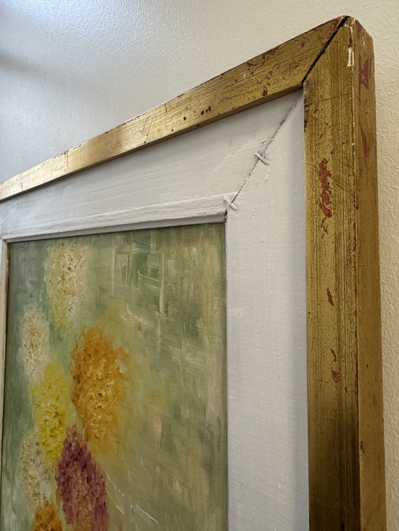 Image 1 of Olieverfschilderij op canvas, chrysanten, 1965