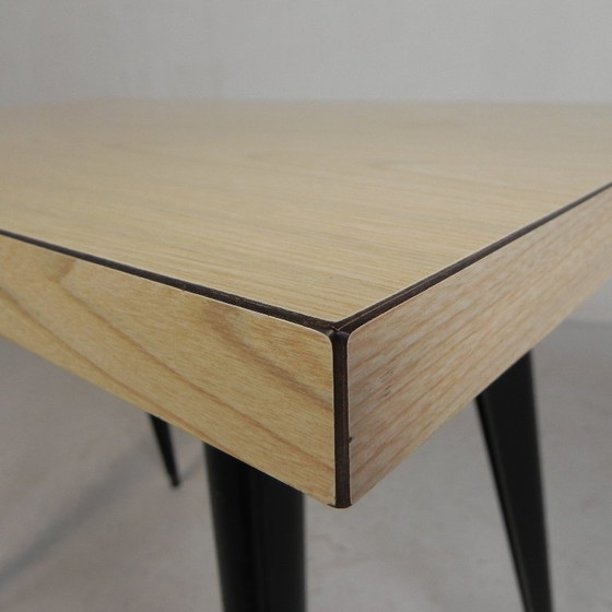 Image 1 of Henri Julien bistro table, Model Tolix T55 with Formica top, 1950s