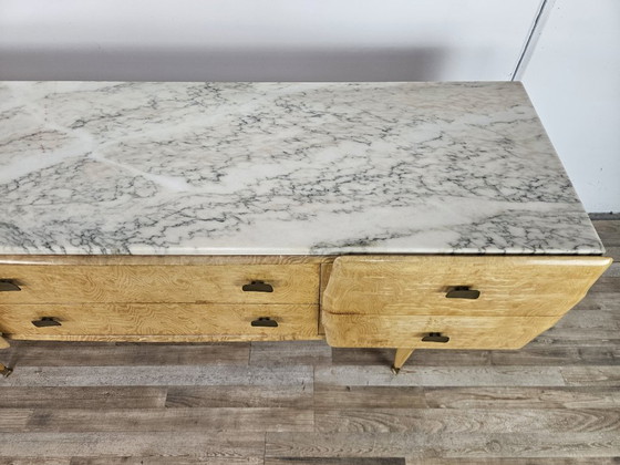 1950s maple chest of drawers with a marble top – Wood (photo 5 of 23)