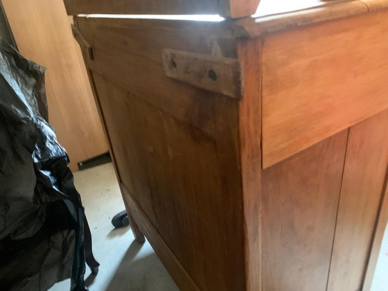Image 1 of Vintage Kersenhouten Kast met Lades en Opzetstuk