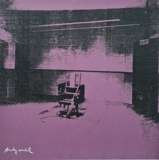 Image 1 of Según Andy Warhol, Electric Silla, década de 1980, litografía
