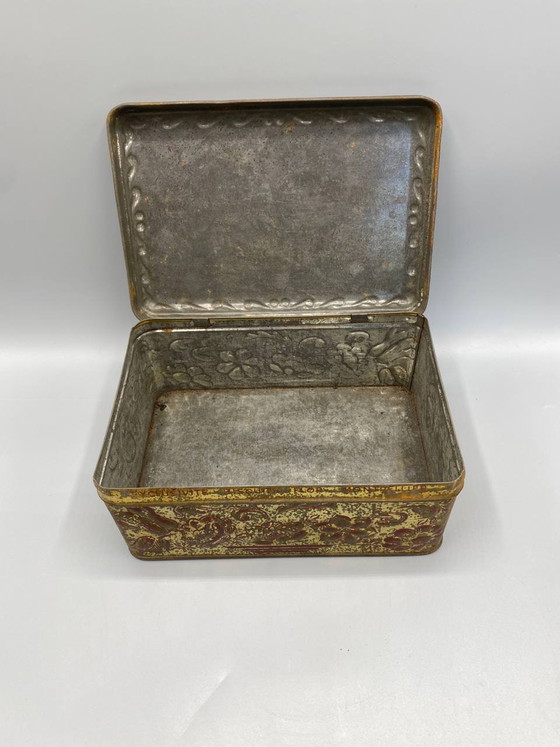 Lithographed tin box – Spring pastoral scene – Montpellier – Early 20th century – Decorative Objects (photo 4 of 7)