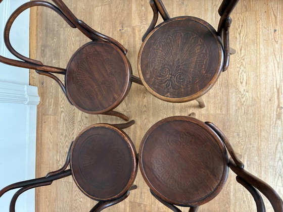 Image 1 of 4x Thonet Nr. 14 Stühle