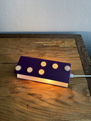 Vintage purple bedside lamp with plastic stars, 1970s