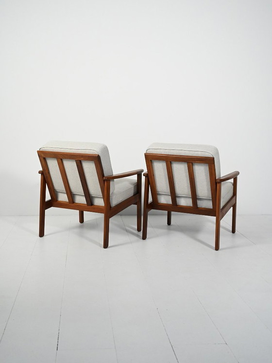 Image 1 of Pair of Danish teak armchairs