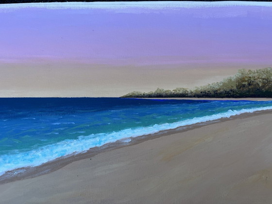 Golden Shore - Panoramic 100x30cm – Paintings & Drawings, Canvas (photo 8 of 15)