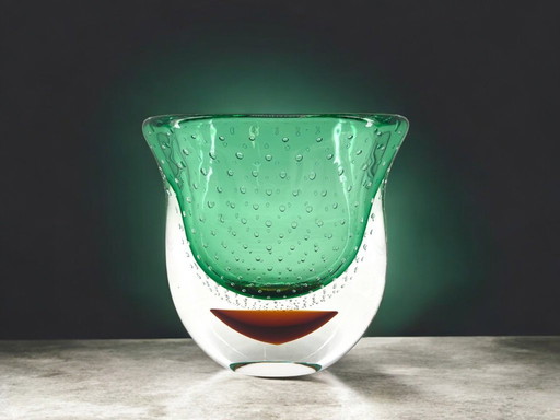 Sommerso Murano Vase H 30 cm