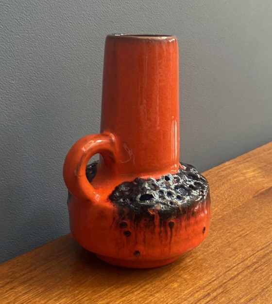 Image 1 of Orange Fat Lava vase by C.J Kreutz model 219 1960s 