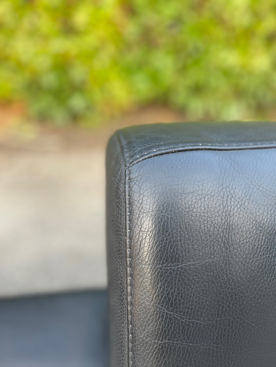 Image 1 of Divano angolare in vera pelle nera Montel