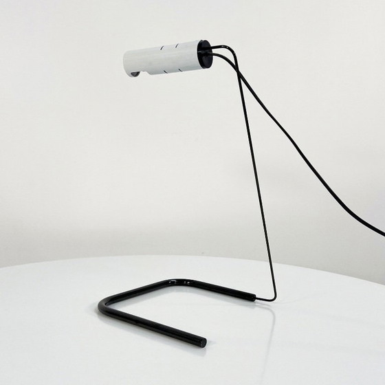 Slalom Desk Lamp by Vico Magistretti for Oluce, 1980s, Metal, Black (photo 2 of 8)